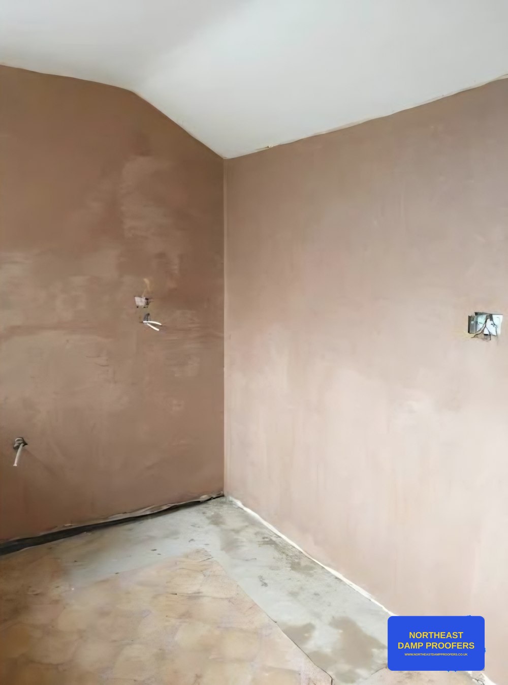 Clean wall after treatment